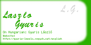laszlo gyuris business card